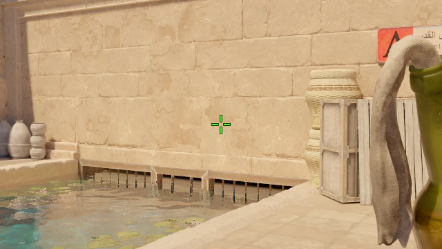 Where to aim before releasing the throw