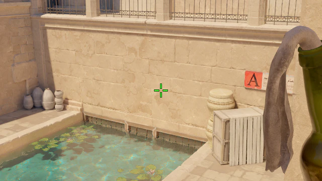 Where to aim before releasing the throw