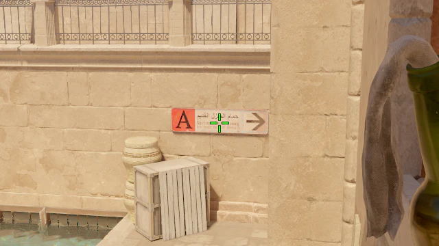 Where to aim before releasing the throw