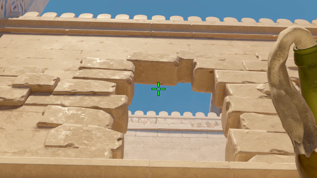 Where to aim before releasing the throw