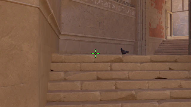 Where to aim before releasing the throw