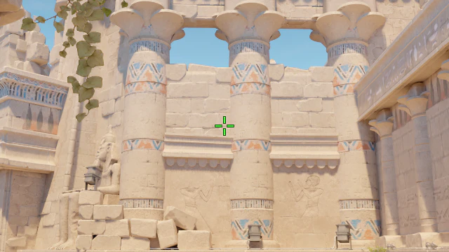 Where to aim before releasing the throw