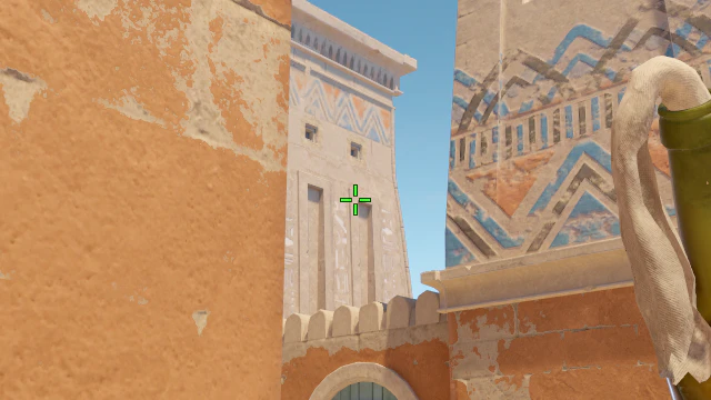 Where to aim before releasing the throw