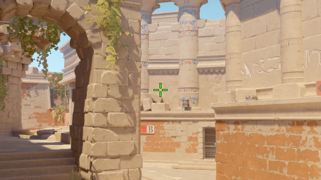 Where to aim before releasing the throw