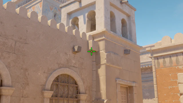 Where to aim before releasing the throw