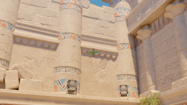 Where to aim before releasing the throw