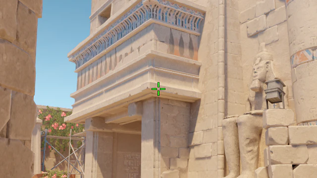 Where to aim before releasing the throw