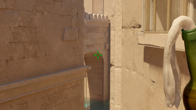 Where to aim before releasing the throw