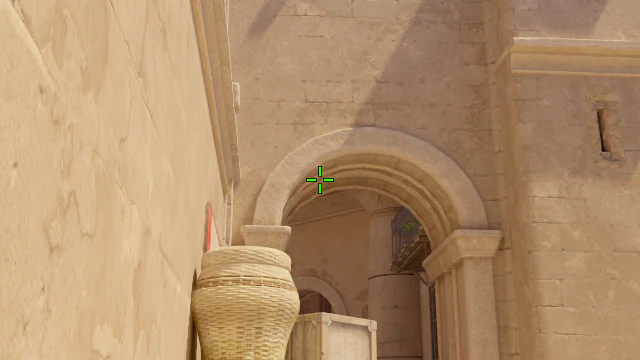 Where to aim before releasing the throw
