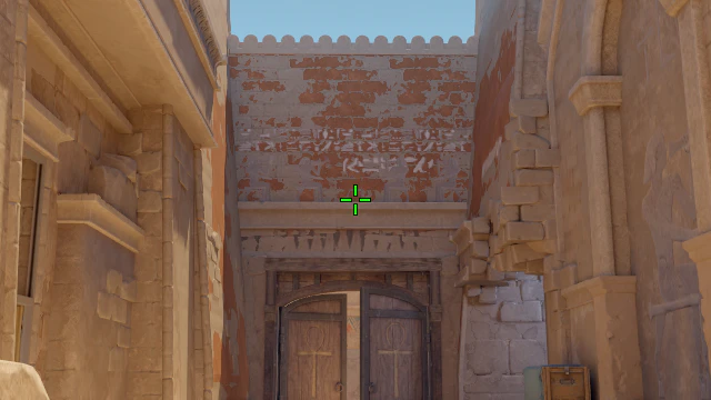 Where to aim before releasing the throw