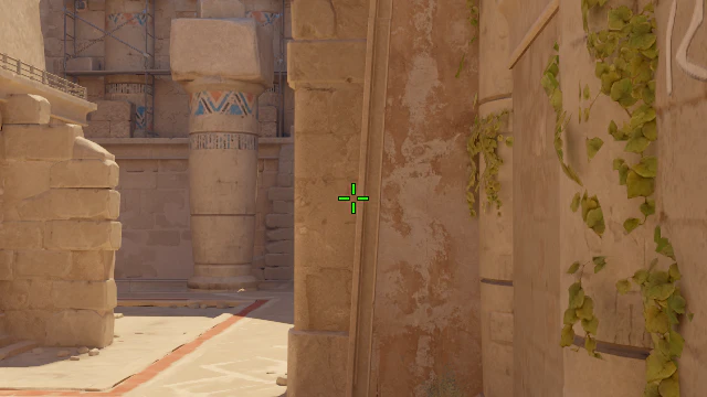 Where to aim before releasing the throw