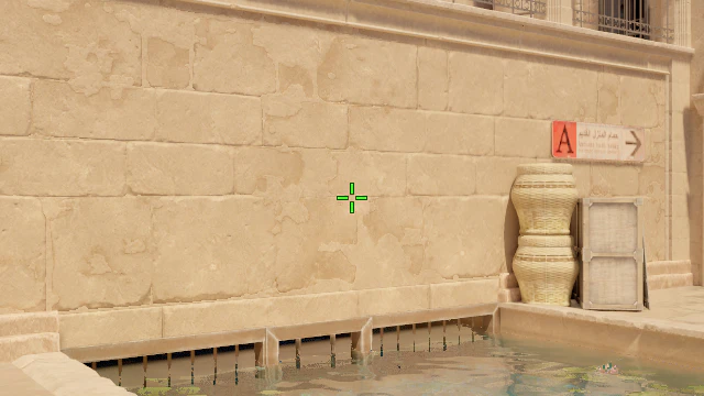Where to aim before releasing the throw