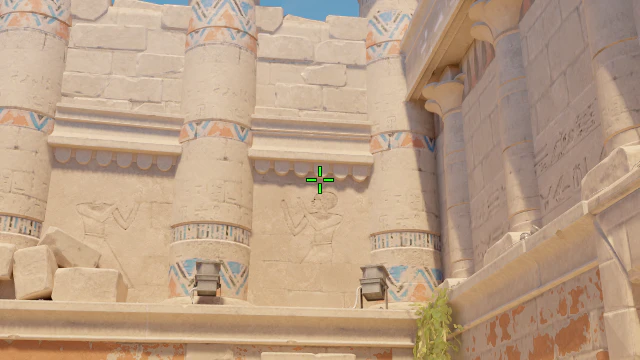 Where to aim before releasing the throw