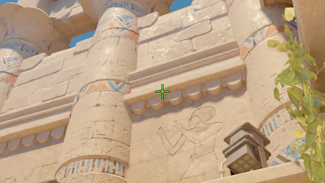 Where to aim before releasing the throw