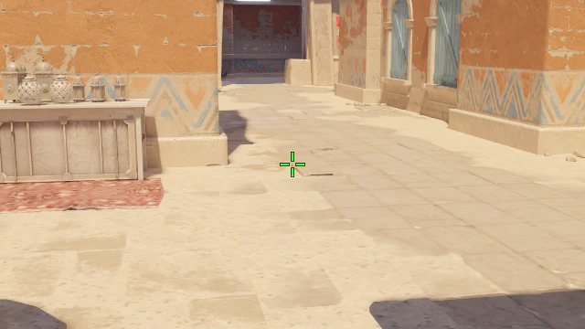 Where to aim before releasing the throw