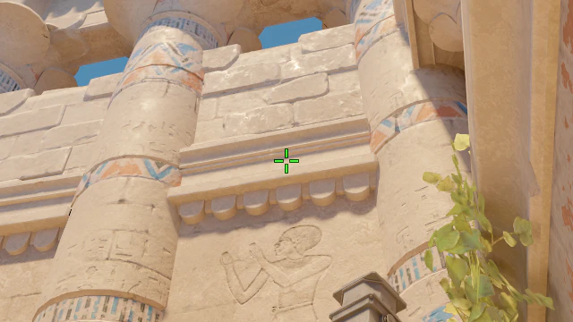 Where to aim before releasing the throw