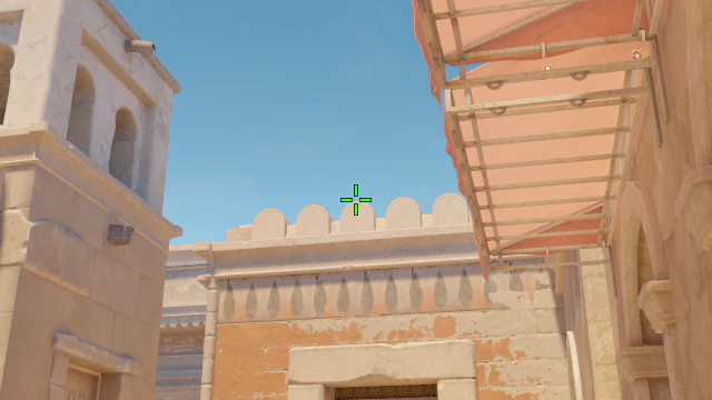 Where to aim before releasing the throw