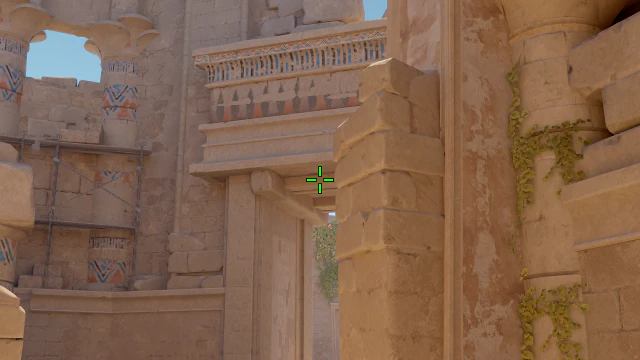 Where to aim before releasing the throw