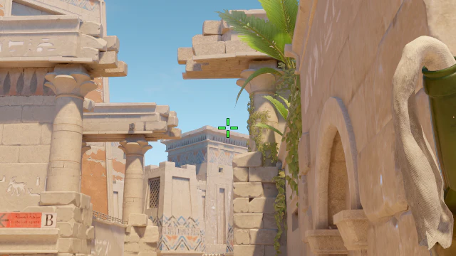 Where to aim before releasing the throw