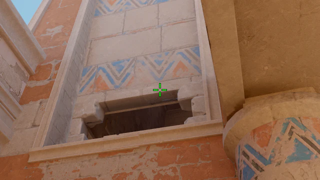 Where to aim before releasing the throw