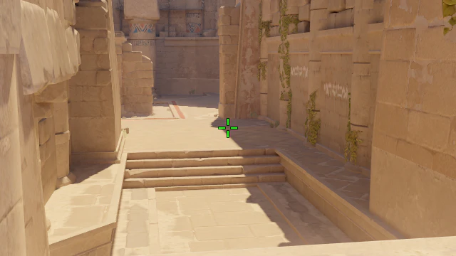 Where to aim before releasing the throw