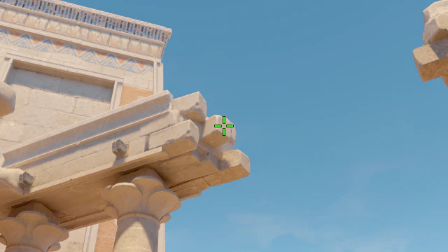 Where to aim before releasing the throw