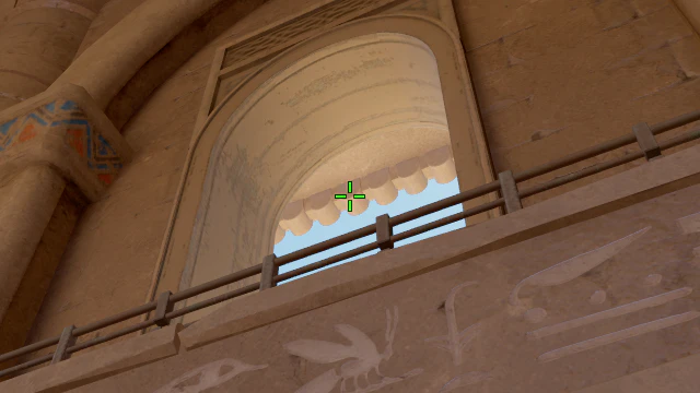 Where to aim before releasing the throw