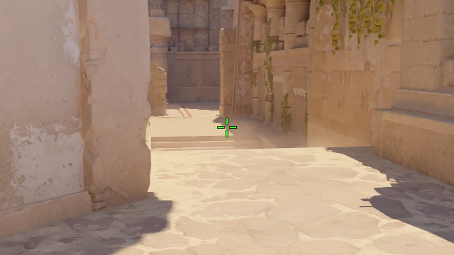 Where to aim before releasing the throw