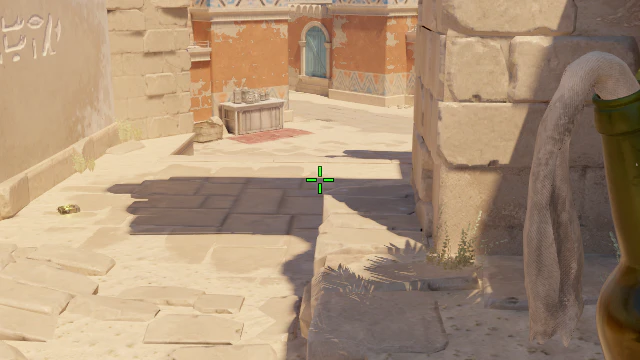 Where to aim before releasing the throw