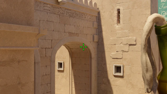 Where to aim before releasing the throw