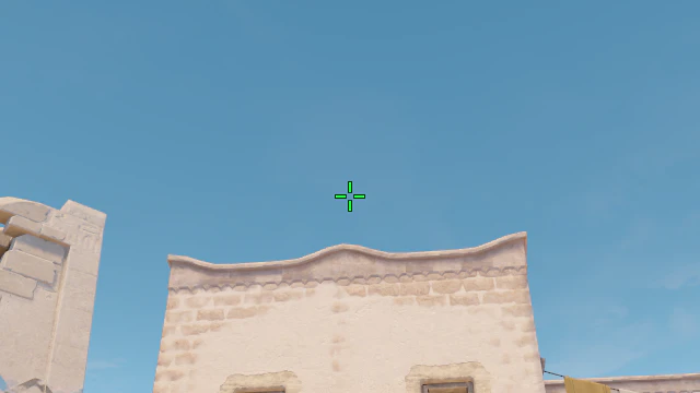 Where to aim before releasing the throw