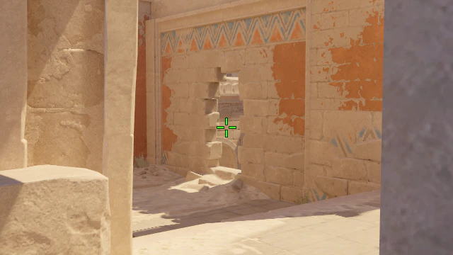 Where to aim before releasing the throw