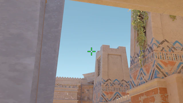 Where to aim before releasing the throw