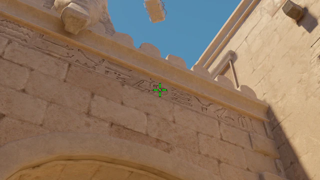 Where to aim before releasing the throw