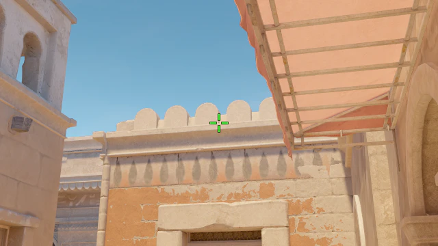 Where to aim before releasing the throw
