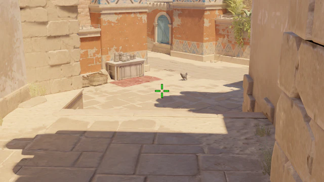 Where to aim before releasing the throw