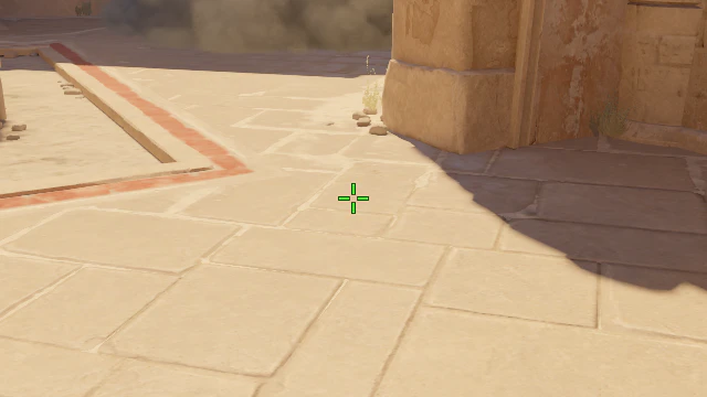 Where to aim before releasing the throw