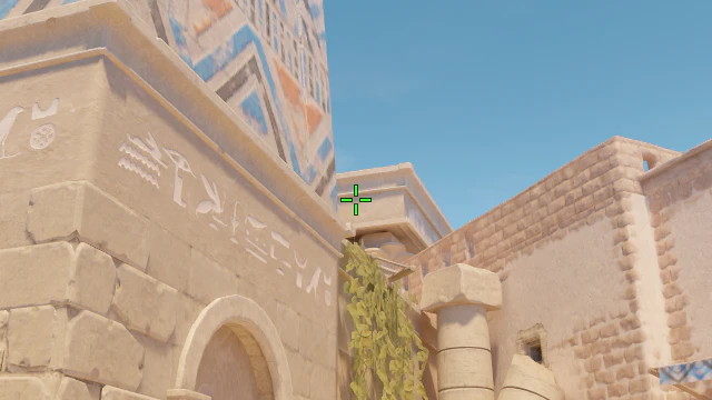 Where to aim before releasing the throw