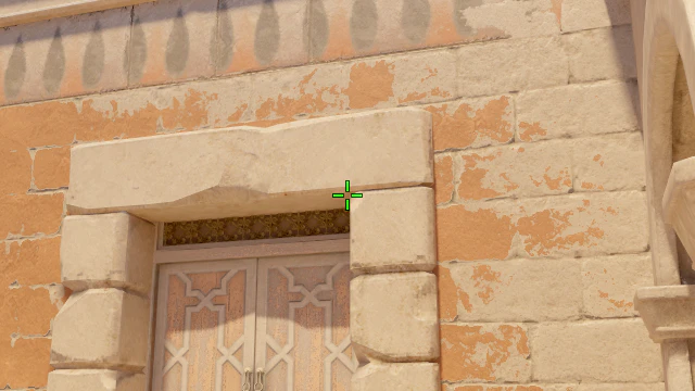 Where to aim before releasing the throw