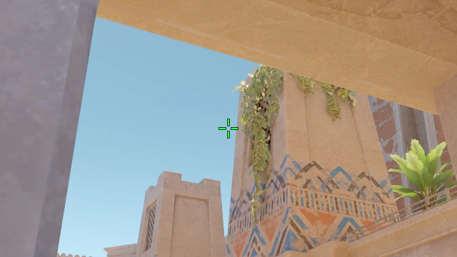 Where to aim before releasing the throw