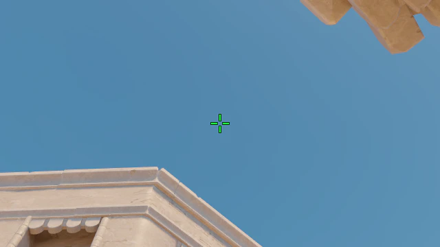 Where to aim before releasing the throw