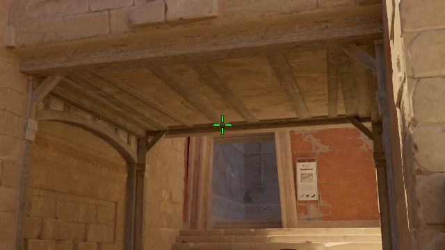 Where to aim before releasing the throw