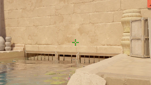 Where to aim before releasing the throw