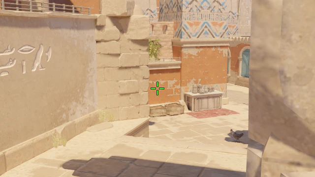 Where to aim before releasing the throw