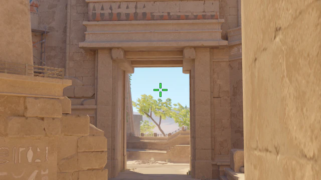 Where to aim before releasing the throw