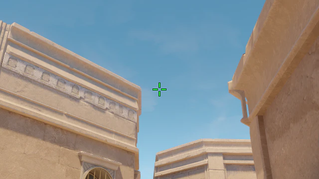 Where to aim before releasing the throw