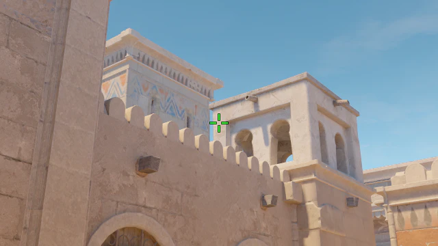 Where to aim before releasing the throw