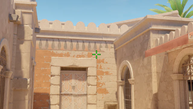 Where to aim before releasing the throw