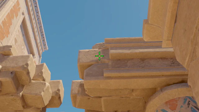 Where to aim before releasing the throw