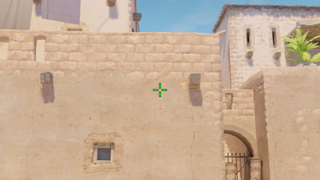 Where to aim before releasing the throw